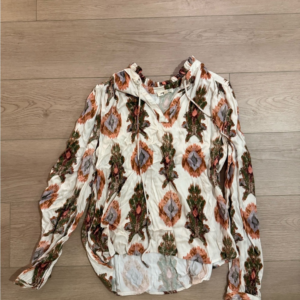 Mystree Multicolor Patterned Blouse - image 1